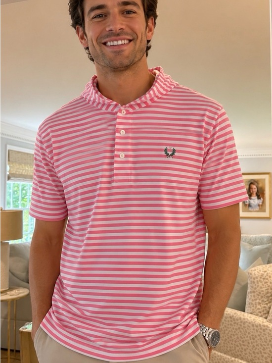 Peter Millar Other - Fred Perry Pink Striped Polo